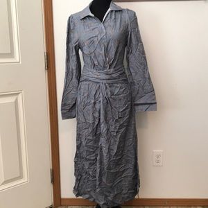 Jen’s Pirate Booty Dress, blue with small flowers and leaves, size Small